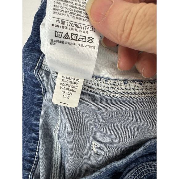 GAP Men's 90s Loose Carpenter Mid Rise Jeans Baggy Relaxed Y2K 33 * 34 Tall - Picture 7 of 12